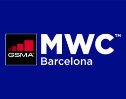 Large MWC logo on a blue hue