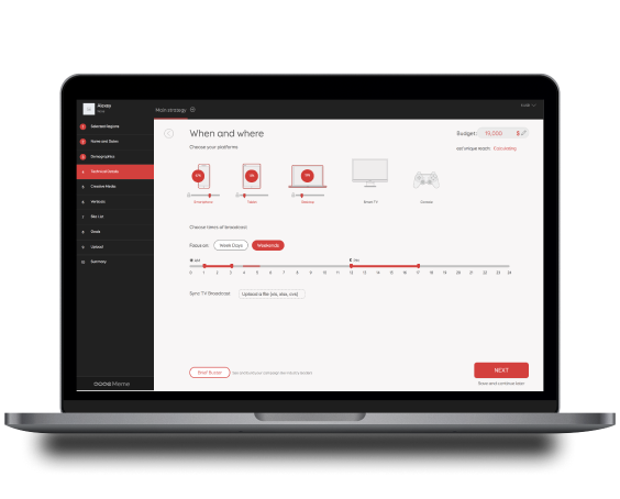 Advertising platform visualization