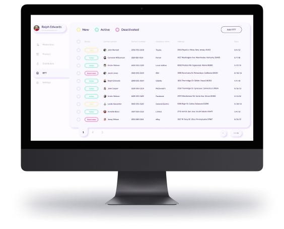 Interface of an advanced marketplace for retail